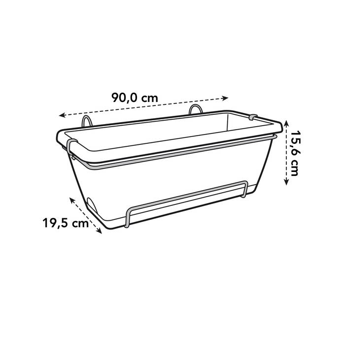 barcelona trough 90cm taupe